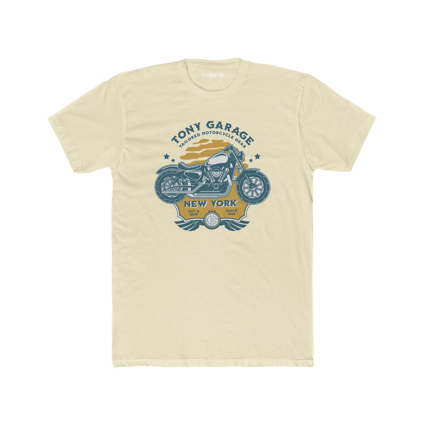 TONY Garage 1 Men's Cotton Crew Tee, featuring the TONY Garage 1 design