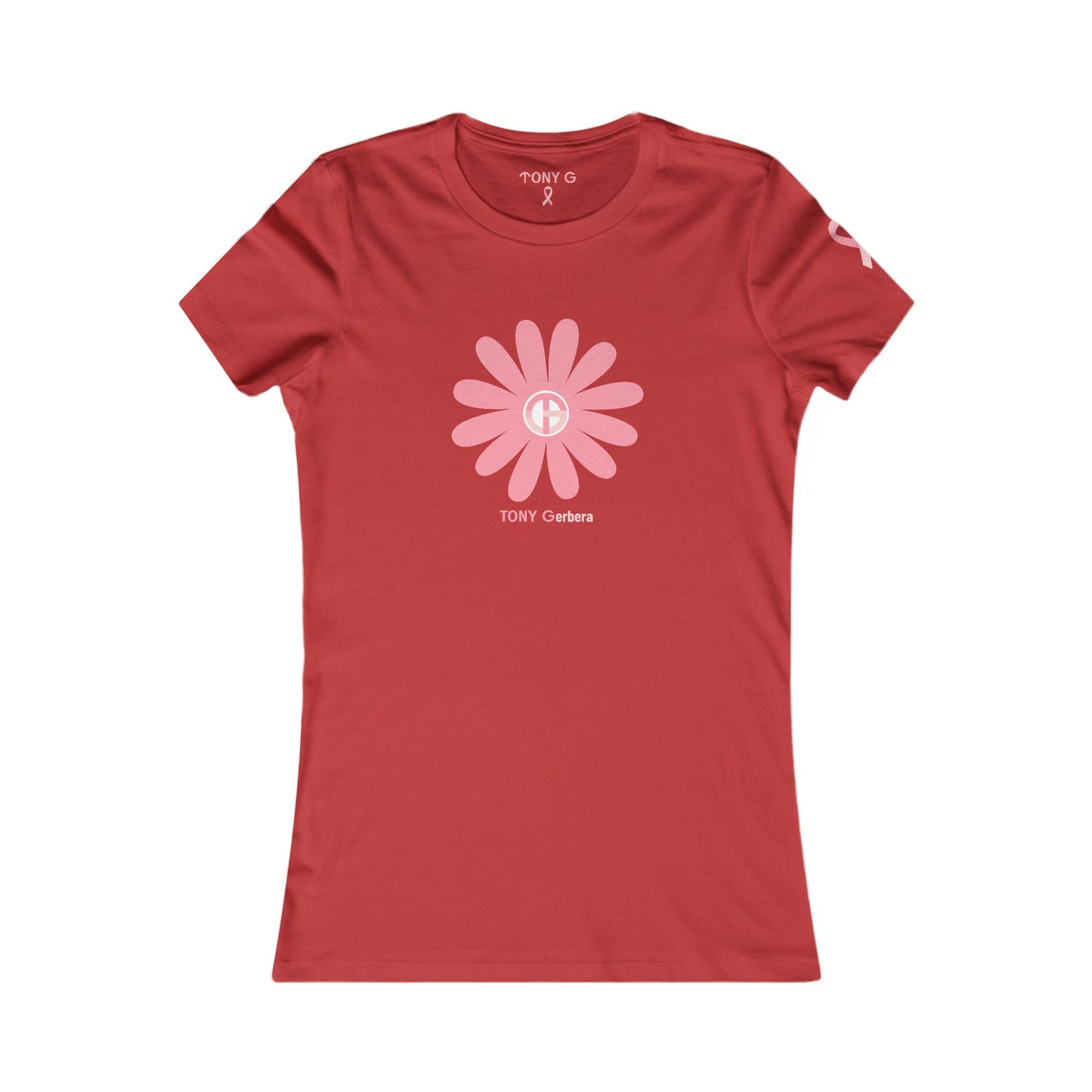 TONY Gerbera BCA Women's Favorite Tee, featuring the TONY Gerbera BCA design on the front