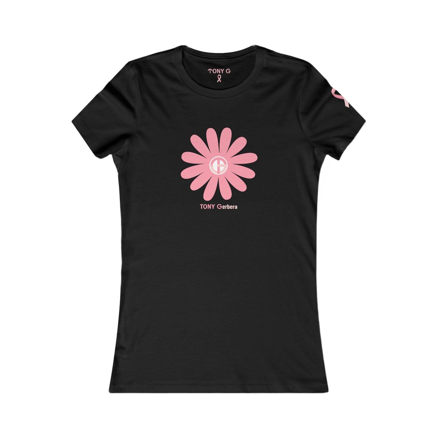 TONY Gerbera BCA Women's Favorite Tee, featuring the TONY Gerbera BCA design on the front