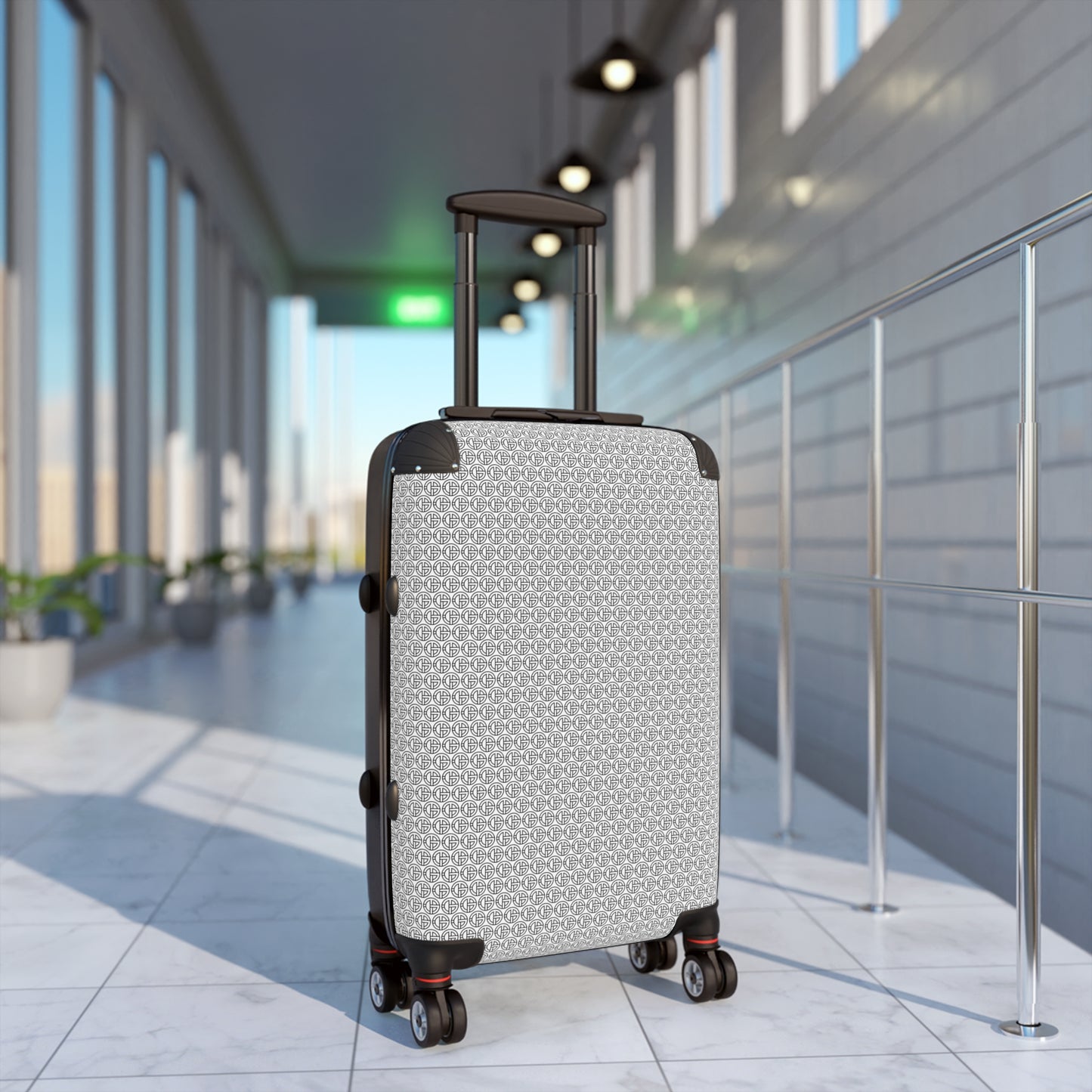 TONY G Suitcase, featuring the TG Logo Outline Monogram Pattern