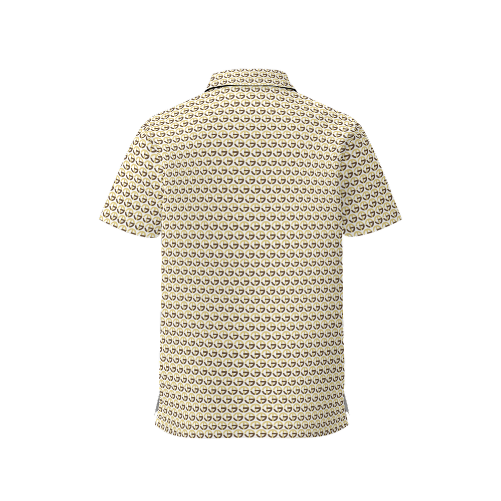 TONY G Women's Classic Fit Polo Shirt, adorned with the TG Logo #9 Monogram Pattern