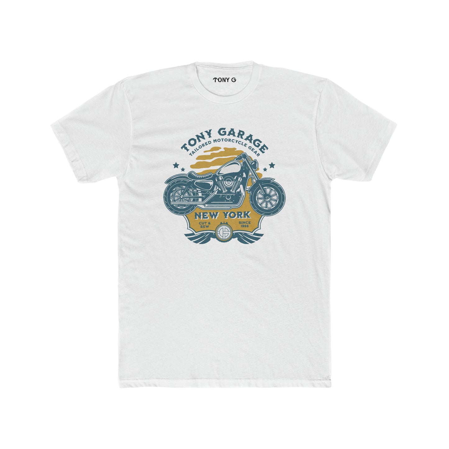 TONY Garage 1 Men's Cotton Crew Tee, featuring the TONY Garage 1 design