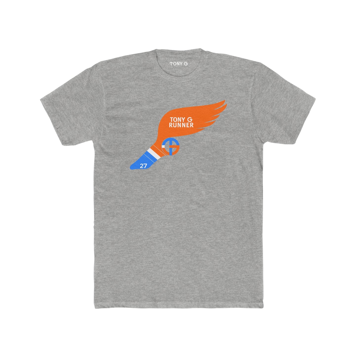TONY G Men's Cotton Crew Tee, featuring the TONY G Runner design