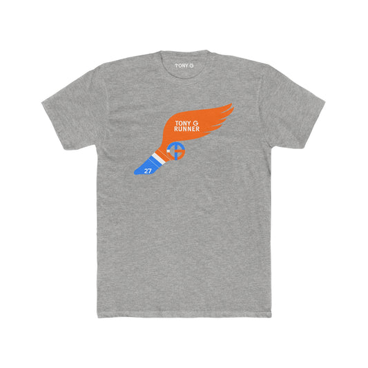 TONY G Men's Cotton Crew Tee, featuring the TONY G Runner design
