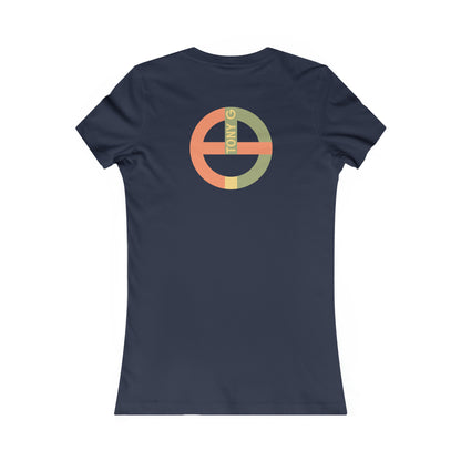 TONY G Women's Favorite Tee, adorned with the TG Logo Vintage #1 Monogram