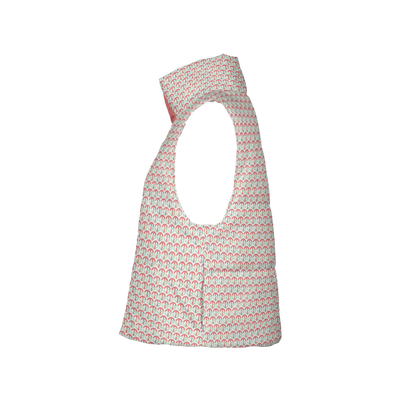 TONY G Women's Puffer Vest, adorned with the TG Logo #4 Monogram Pattern