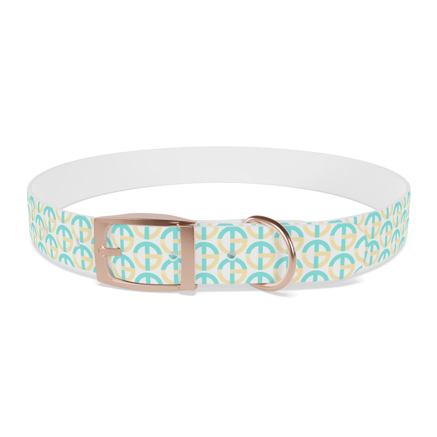 TONY G Dog Collar, featuring the TG Logo #3 Monogram Pattern