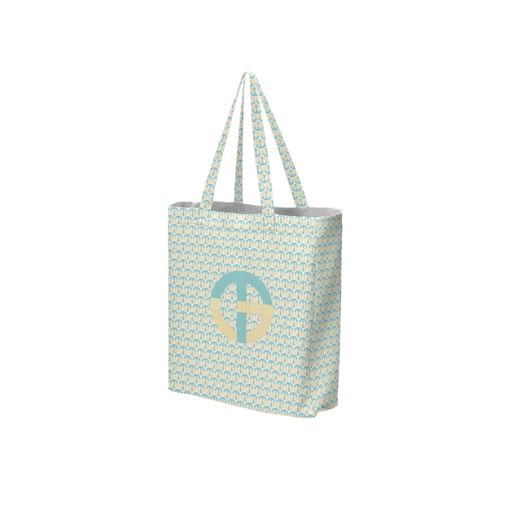 TONY G, TG Logo #3 Monogram Pattern, Large City Tote Bag with an inside pocket.
