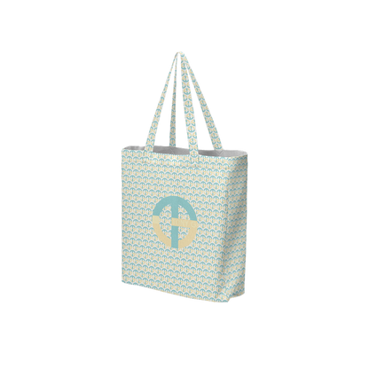 TONY G, TG Logo #3 Monogram Pattern, Large City Tote Bag with an inside pocket.