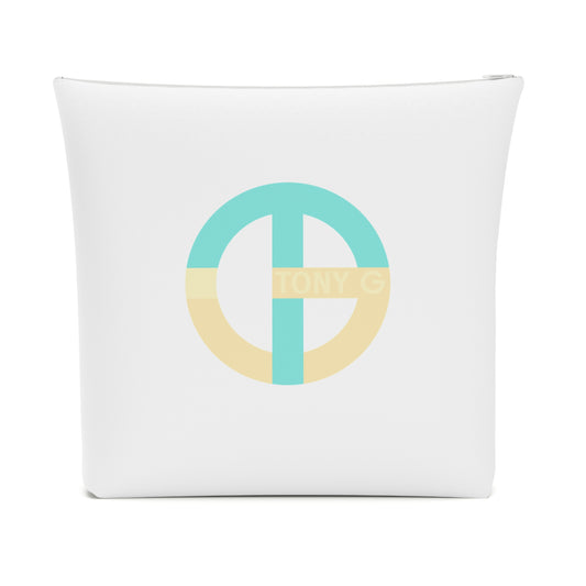 TONY G Cotton Cosmetic Bag, adorned with the TG Logo Vintage #3 Monogram