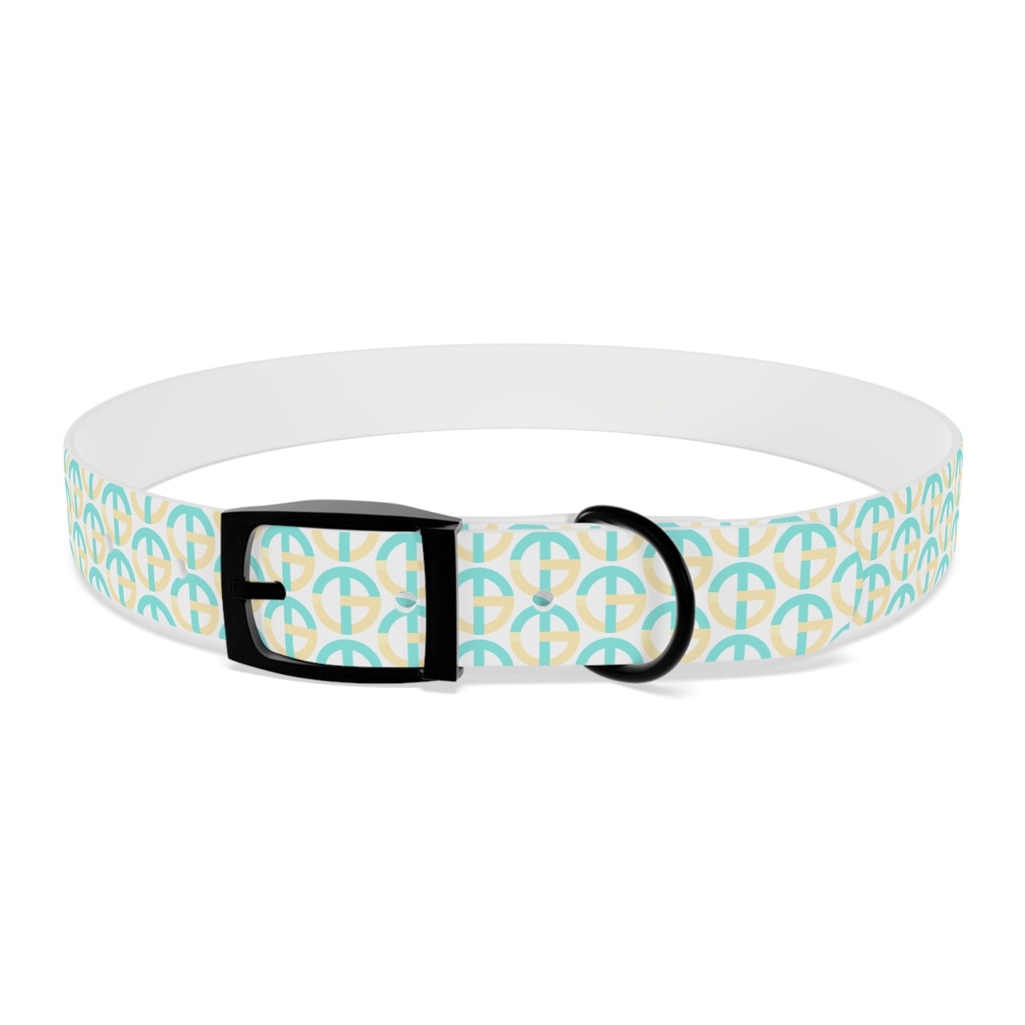 TONY G Dog Collar, featuring the TG Logo #3 Monogram Pattern