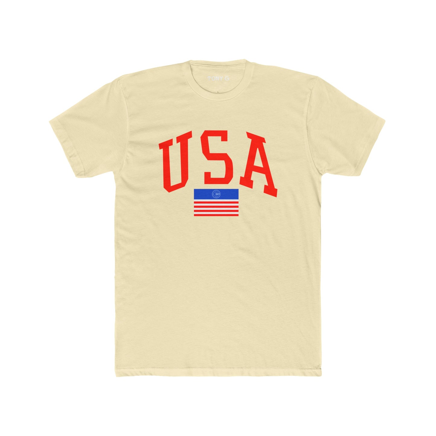 TONY G Men's Cotton Crew Tee, featuring the TONY G USA design