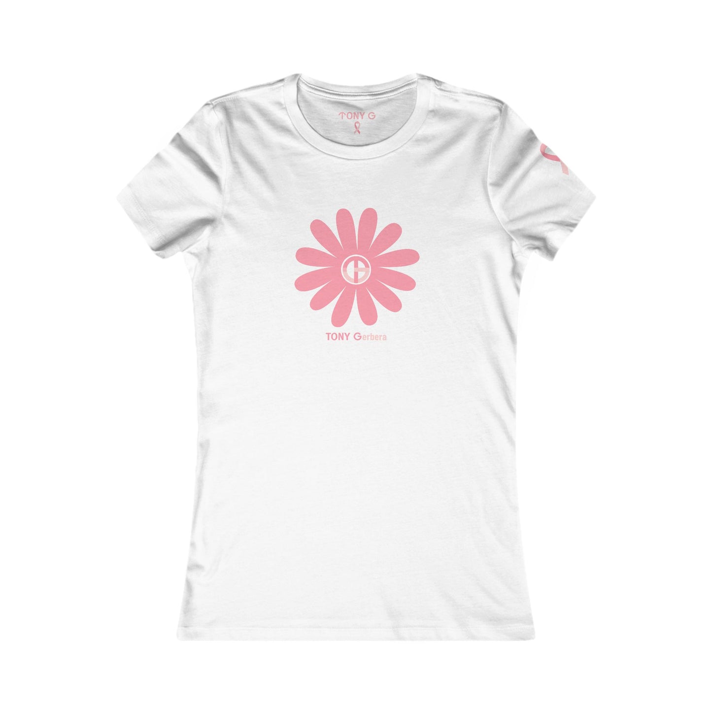 TONY Gerbera BCA Women's Favorite Tee, featuring the TONY Gerbera BCA design on the front