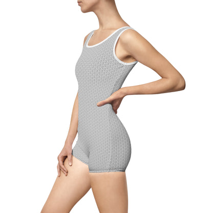 TONY G Women's Vintage Swimsuit, adorned with the TG Logo Outline Monogram Pattern