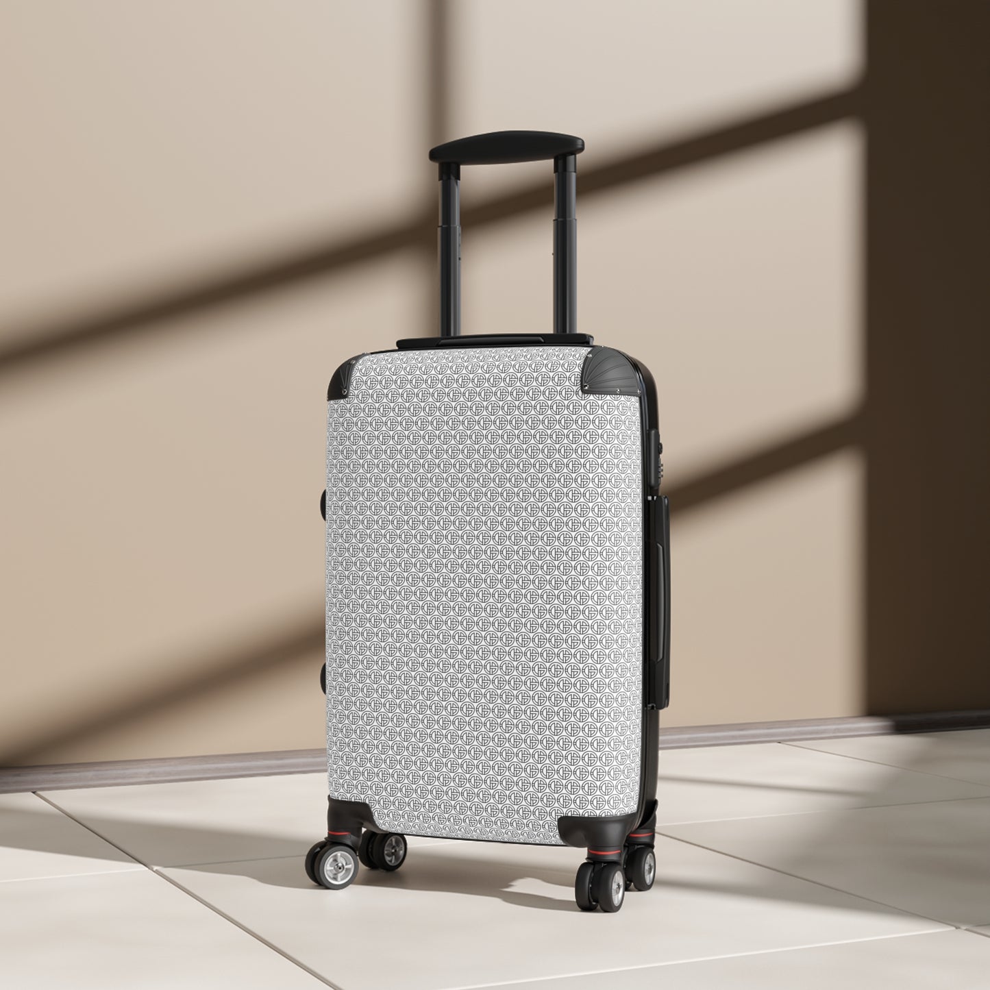 TONY G Suitcase, featuring the TG Logo Outline Monogram Pattern