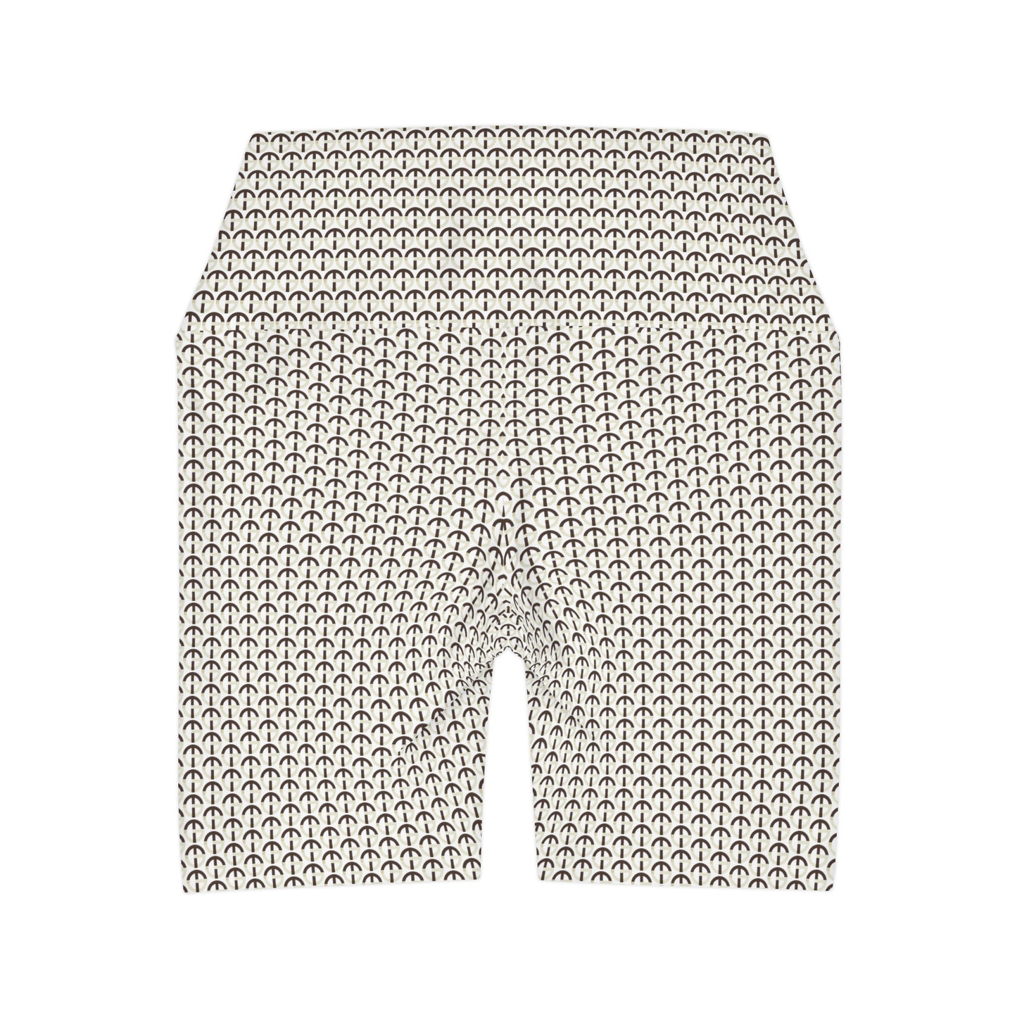 TONY G High Waisted Yoga Shorts, adorned with the TG Logo Vintage #2 Monogram Pattern