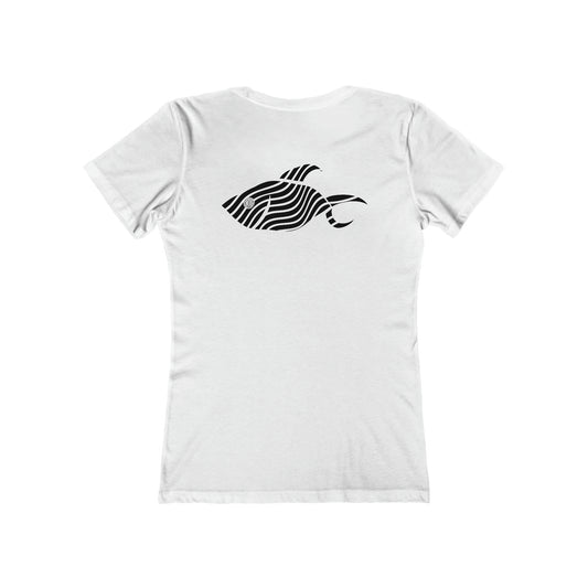 TONY Goldfish Women's Feminine Cut Classic Boyfriend Tee, featuring the TONY Goldfish designs