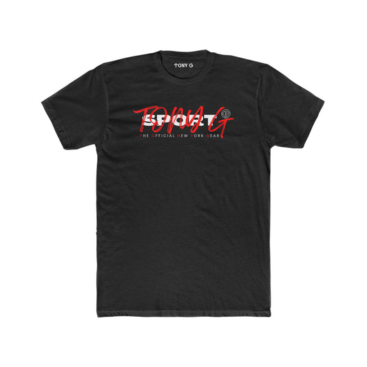 TONY G Men's Cotton Crew Tee, featuring the TONY G Sport design