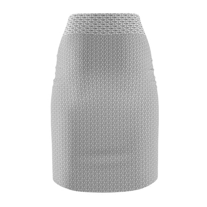 TONY G Women's Pencil Skirt, adorned with the TG Logo Outline Monogram Pattern