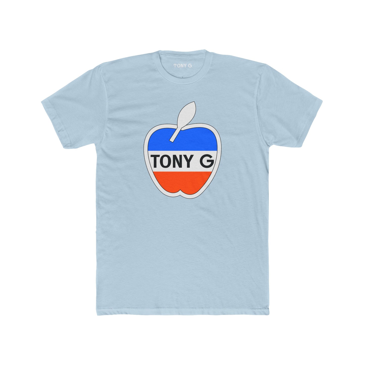 TONY G Men's Cotton Crew Tee, featuring the TONY G Apple design