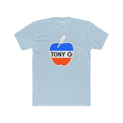 TONY G Men's Cotton Crew Tee, featuring the TONY G Apple design