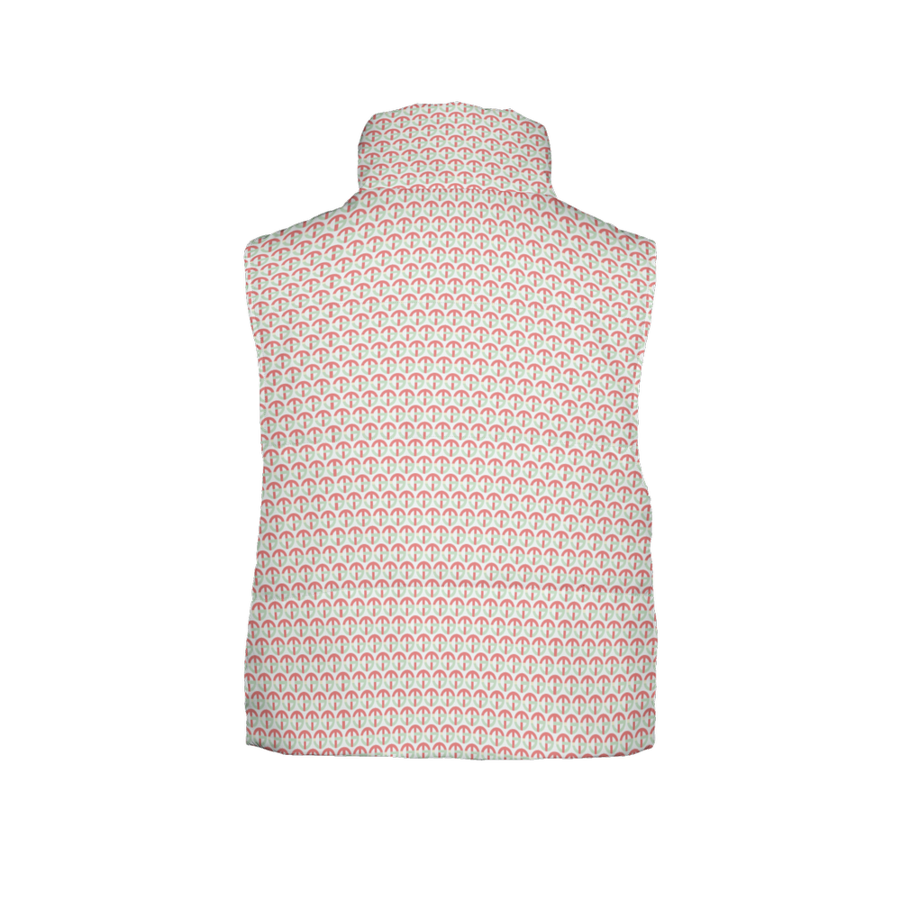 TONY G Women's Puffer Vest, adorned with the TG Logo #4 Monogram Pattern