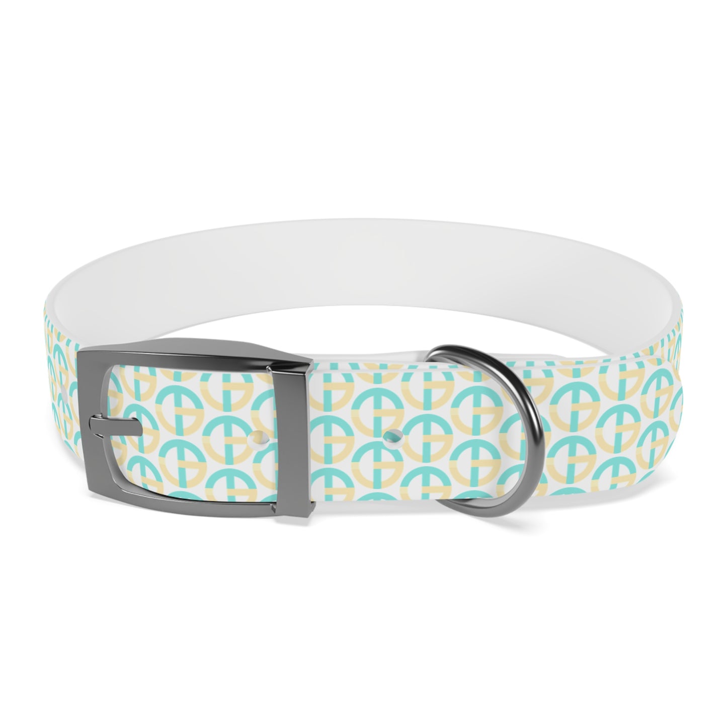 TONY G Dog Collar, featuring the TG Logo #3 Monogram Pattern