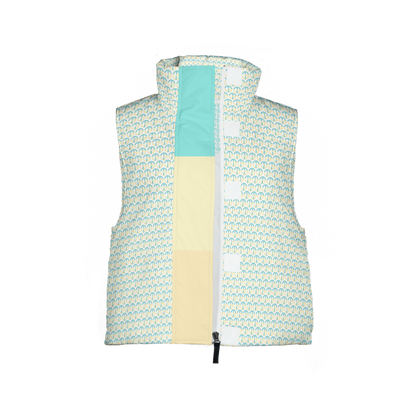 TONY G Women's Puffer Vest, adorned with the TG Logo #3 Monogram Pattern