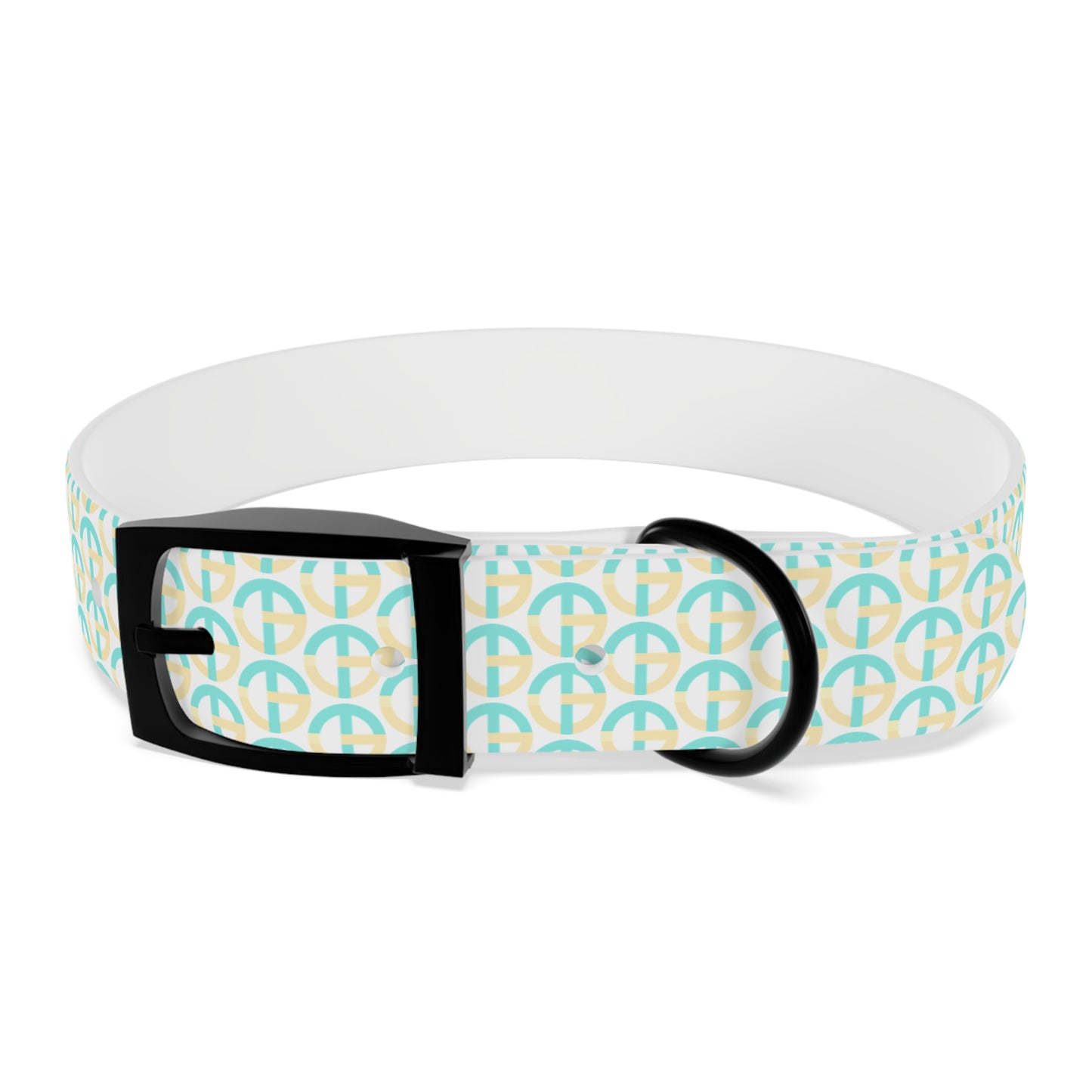 TONY G Dog Collar, featuring the TG Logo #3 Monogram Pattern
