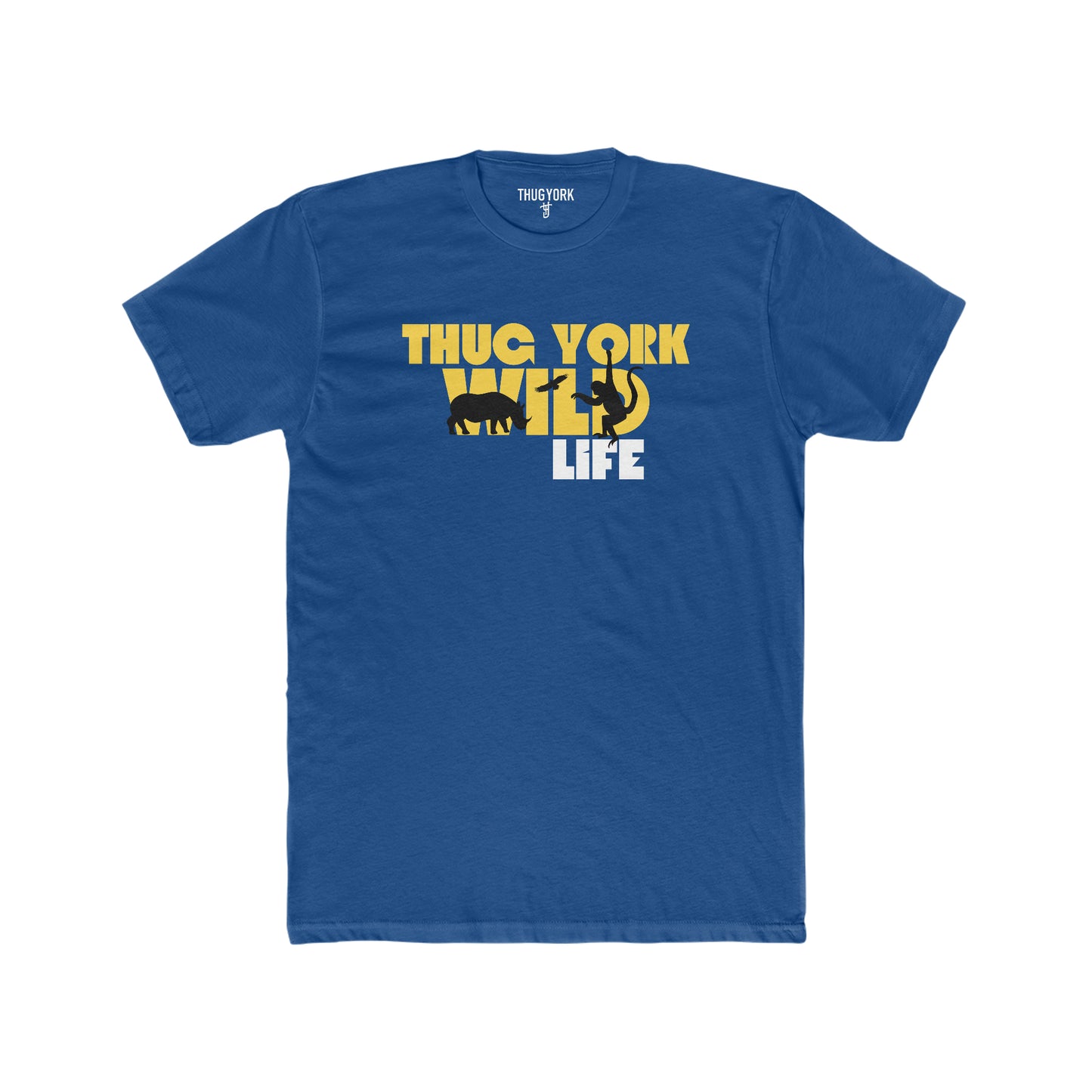THUG YORK By TONY G Men's Cotton Crew Tee, featuring the Wild Life design