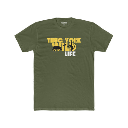 THUG YORK By TONY G Men's Cotton Crew Tee, featuring the Wild Life design