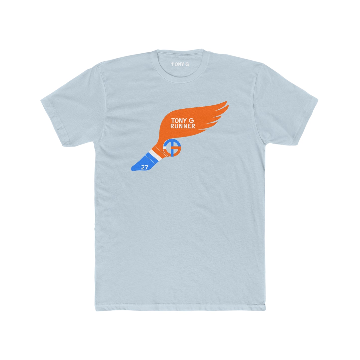 TONY G Men's Cotton Crew Tee, featuring the TONY G Runner design
