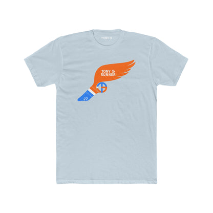 TONY G Men's Cotton Crew Tee, featuring the TONY G Runner design