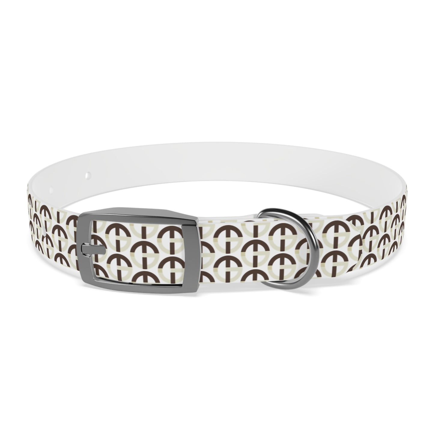 TONY G Dog Collar, featuring the TG Logo #2 Monogram Pattern
