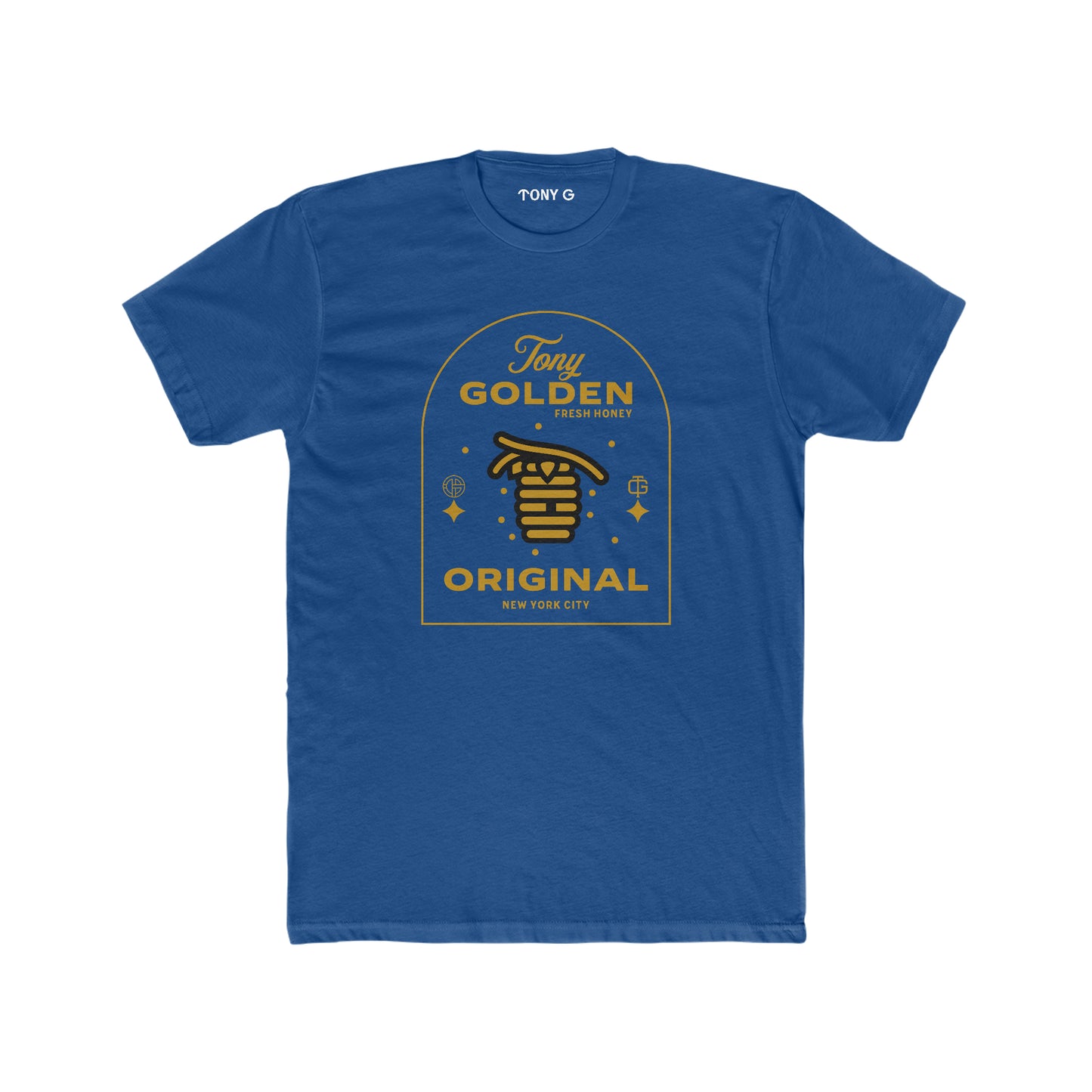 TONY Golden Men's Cotton Crew Tee, featuring the TONY Golden design