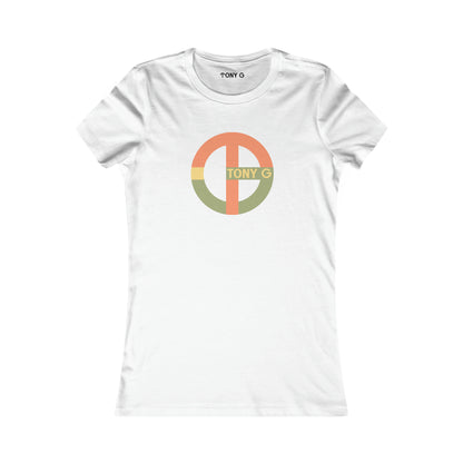 TONY G Women's Favorite Tee, adorned with the TG Logo Vintage #1 Monogram