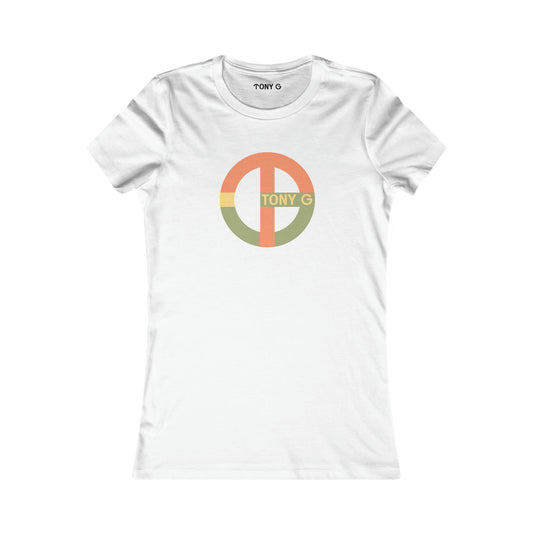 TONY G Women's Favorite Tee, adorned with the TG Logo Vintage #1 Monogram