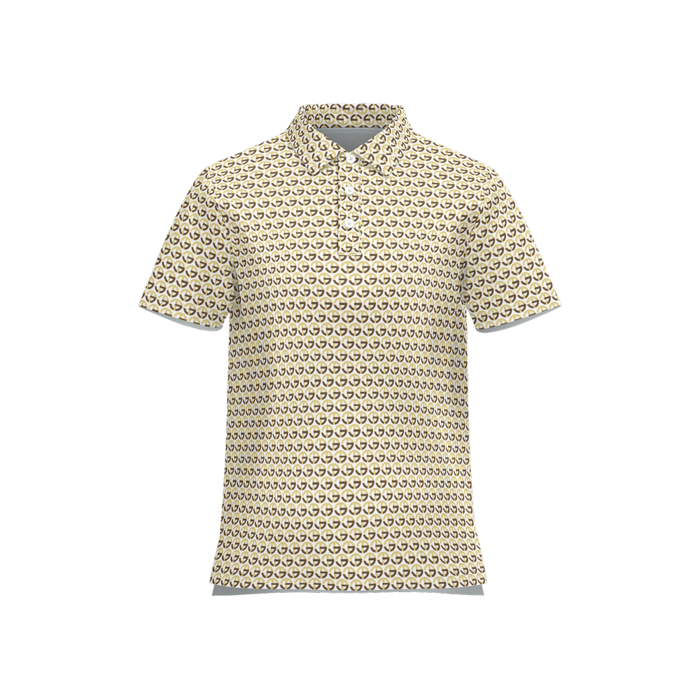 TONY G Women's Classic Fit Polo Shirt, adorned with the TG Logo #9 Monogram Pattern