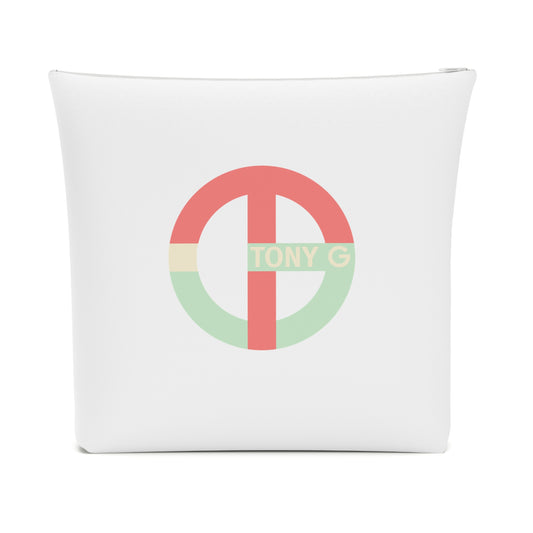 TONY G Cotton Cosmetic Bag, adorned with the TG Logo Vintage #4 Monogram