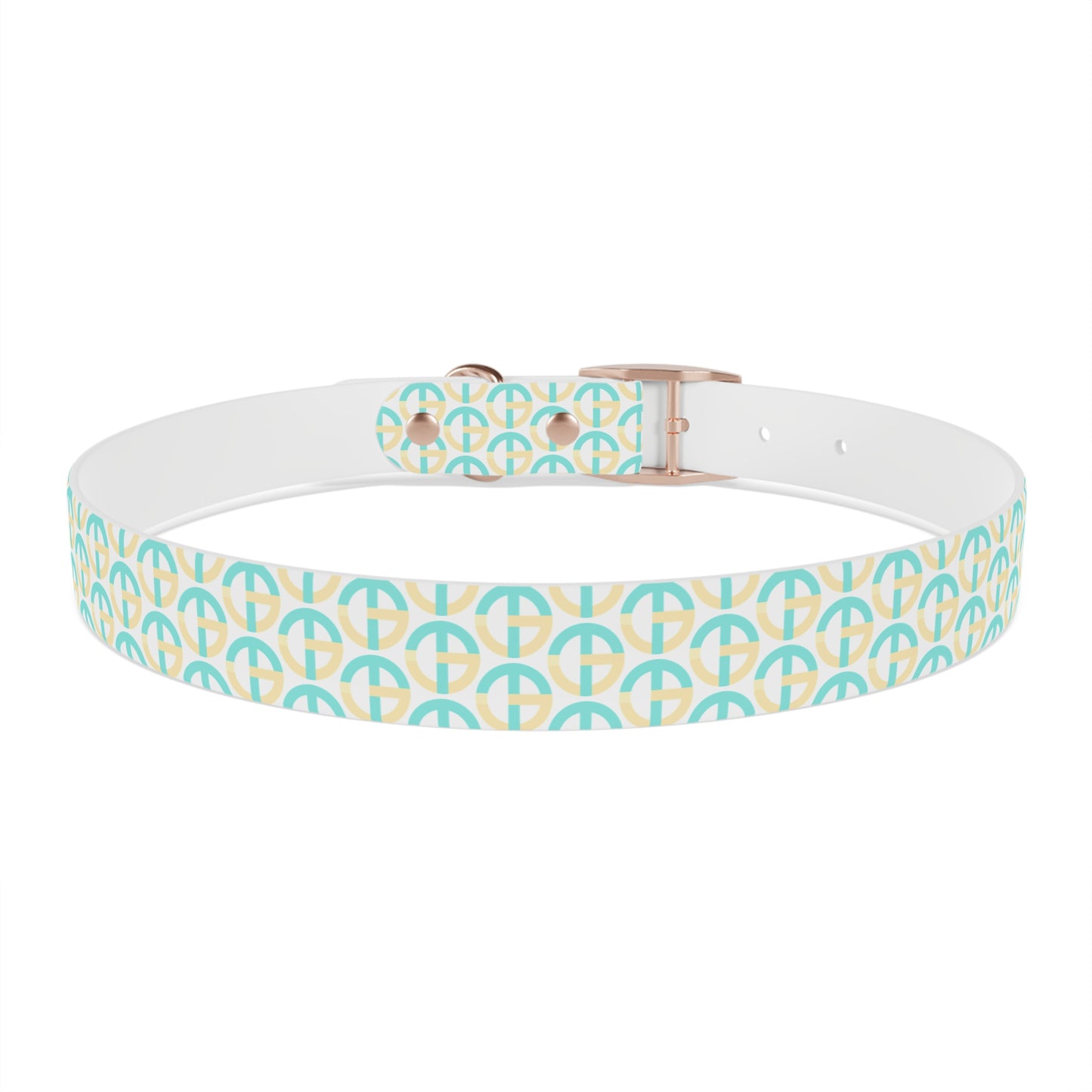 TONY G Dog Collar, featuring the TG Logo #3 Monogram Pattern