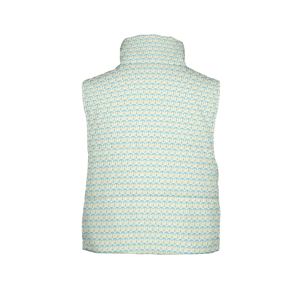 TONY G Women's Puffer Vest, adorned with the TG Logo #3 Monogram Pattern