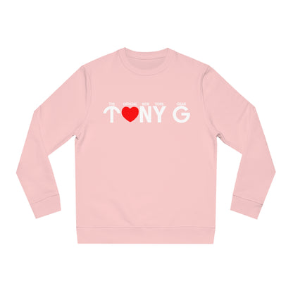 TONY G Unisex Changer Sweatshirt, featuring the TONY G Heart design