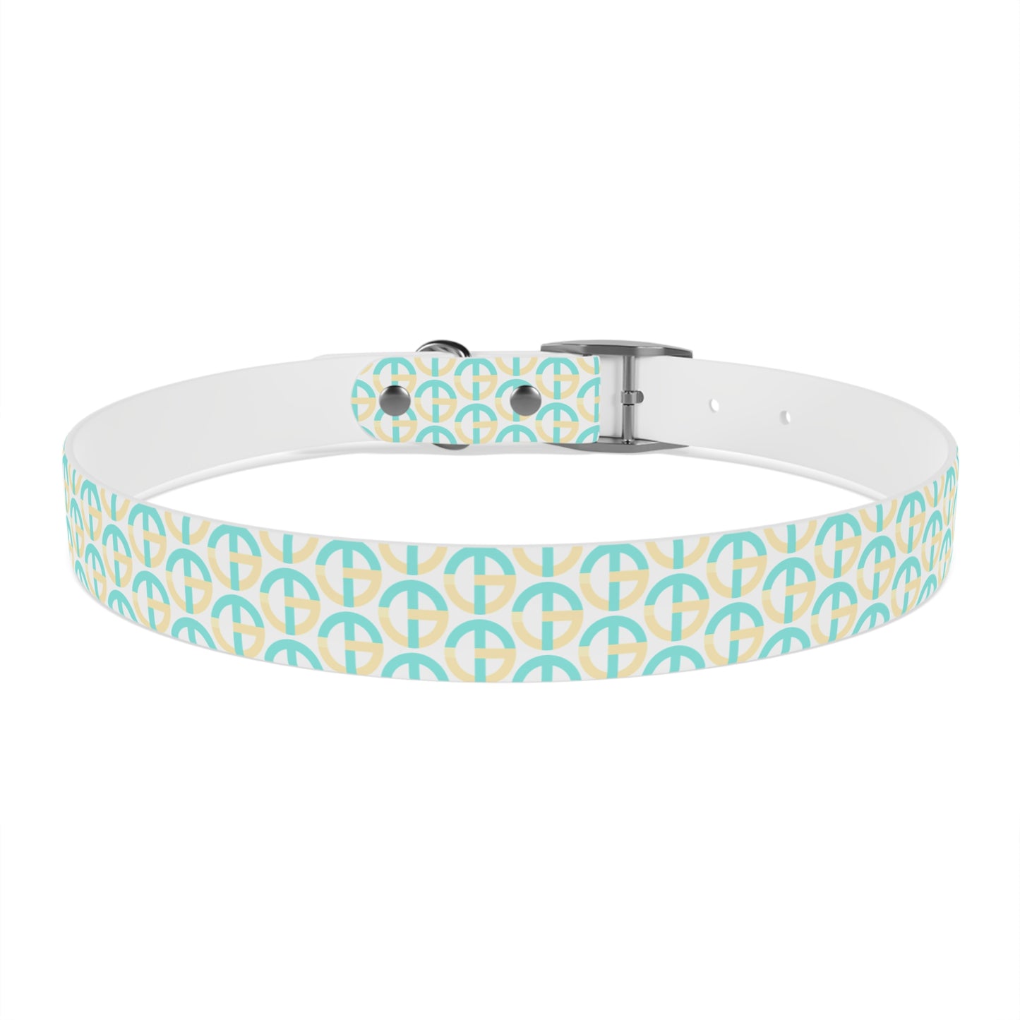 TONY G Dog Collar, featuring the TG Logo #3 Monogram Pattern