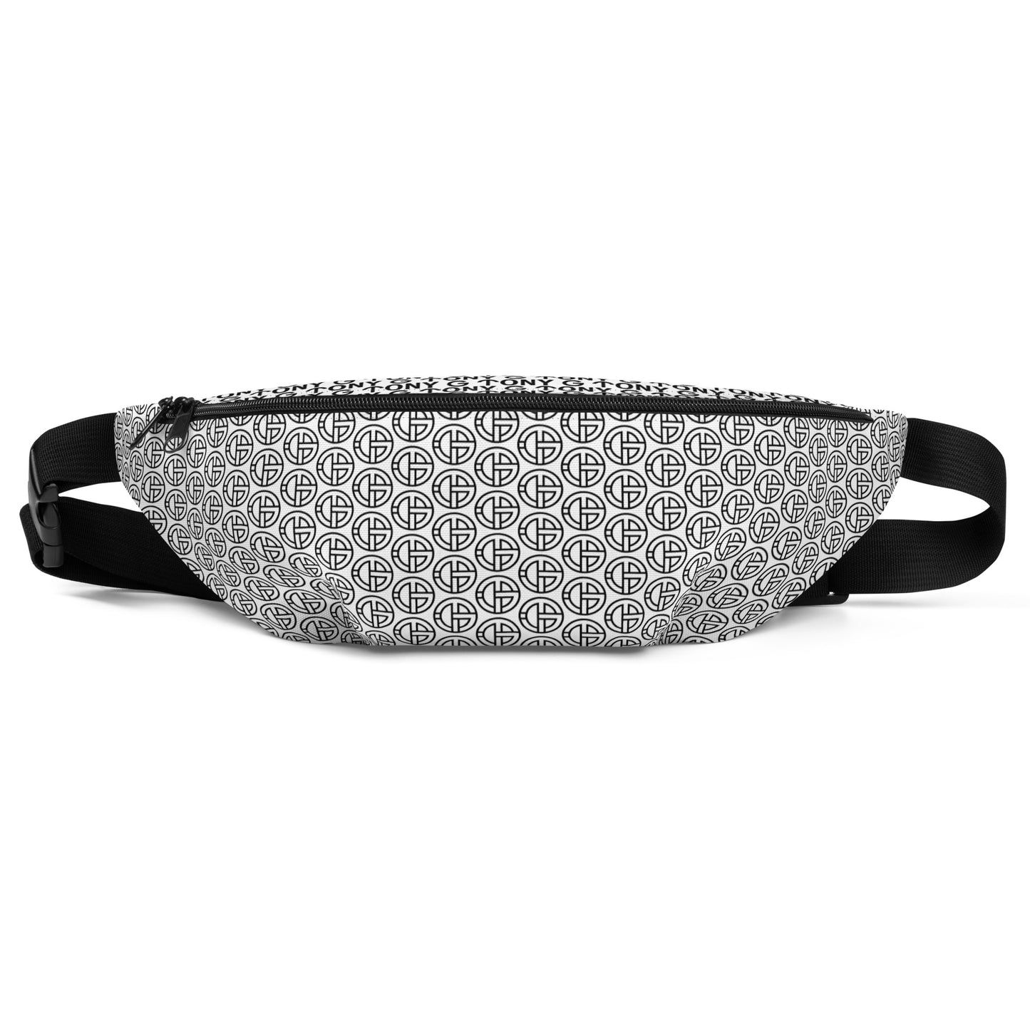TONY G Fanny Pack, adorned with the TONY G Logo & TG Logo Outline Monogram Pattern