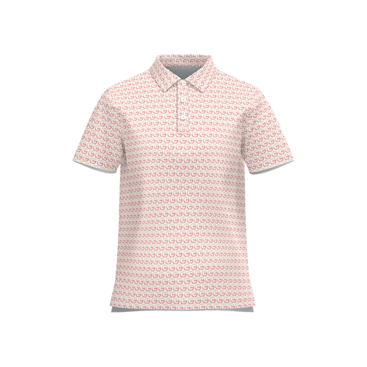 TONY G Women's Classic Fit Polo Shirt, adorned with the TG Logo #11 Monogram Pattern
