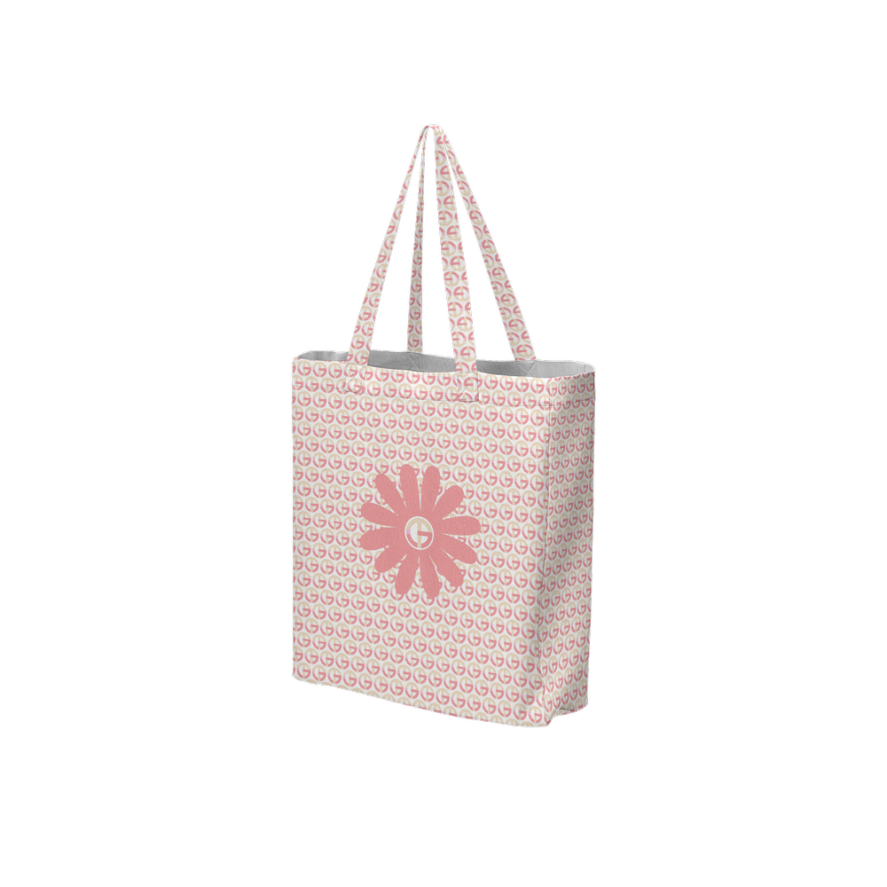 TONY G, TG Logo #11 Monogram Pattern, Large City Tote Bag with an inside pocket.