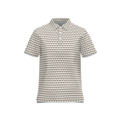 TONY G Women's Classic Fit Polo Shirt, adorned with the TG Logo #2 Monogram Pattern