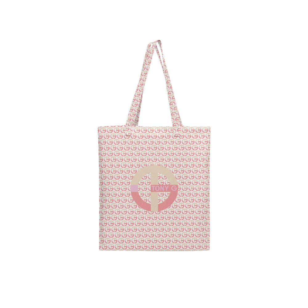 TONY G, TG Logo #11 Monogram Pattern, Large City Tote Bag with an inside pocket.