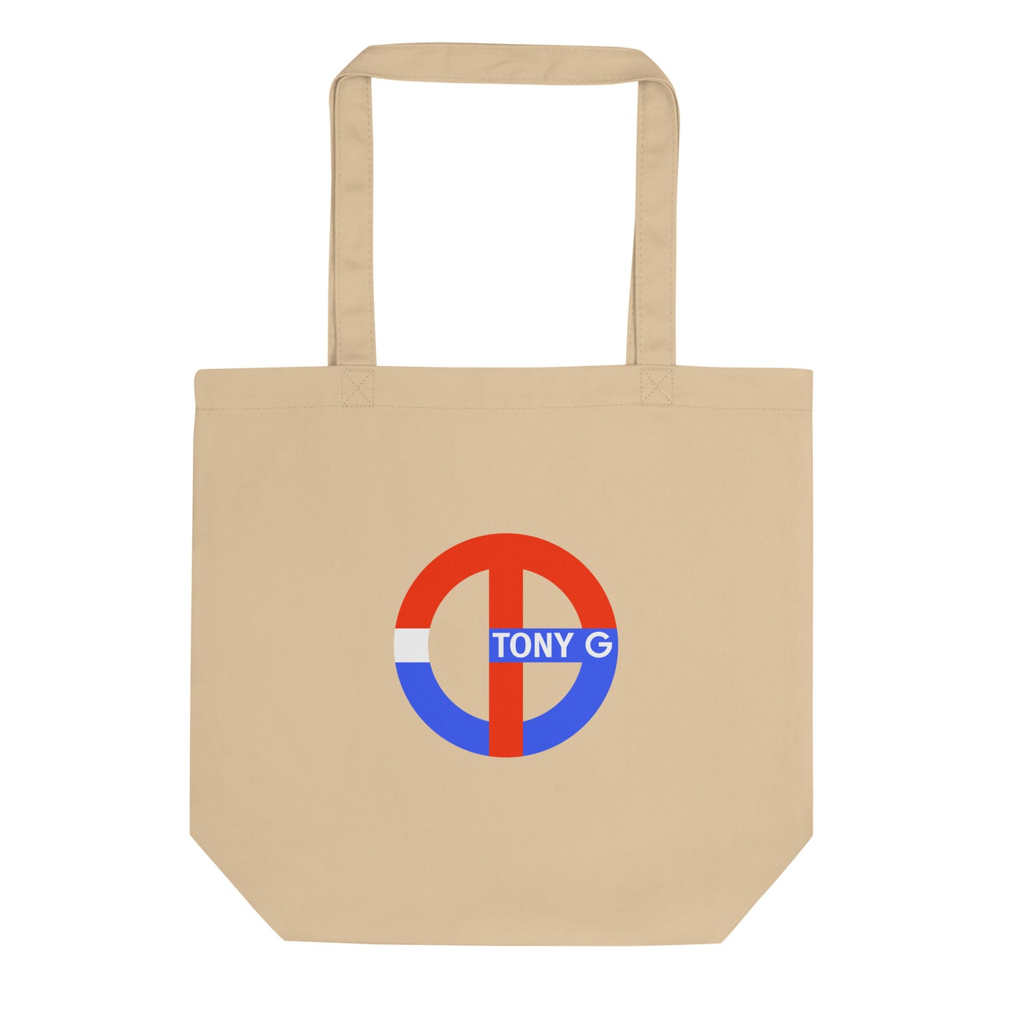 TONY G Eco Tote Bag, adorned with the TG Logo USA Monogram