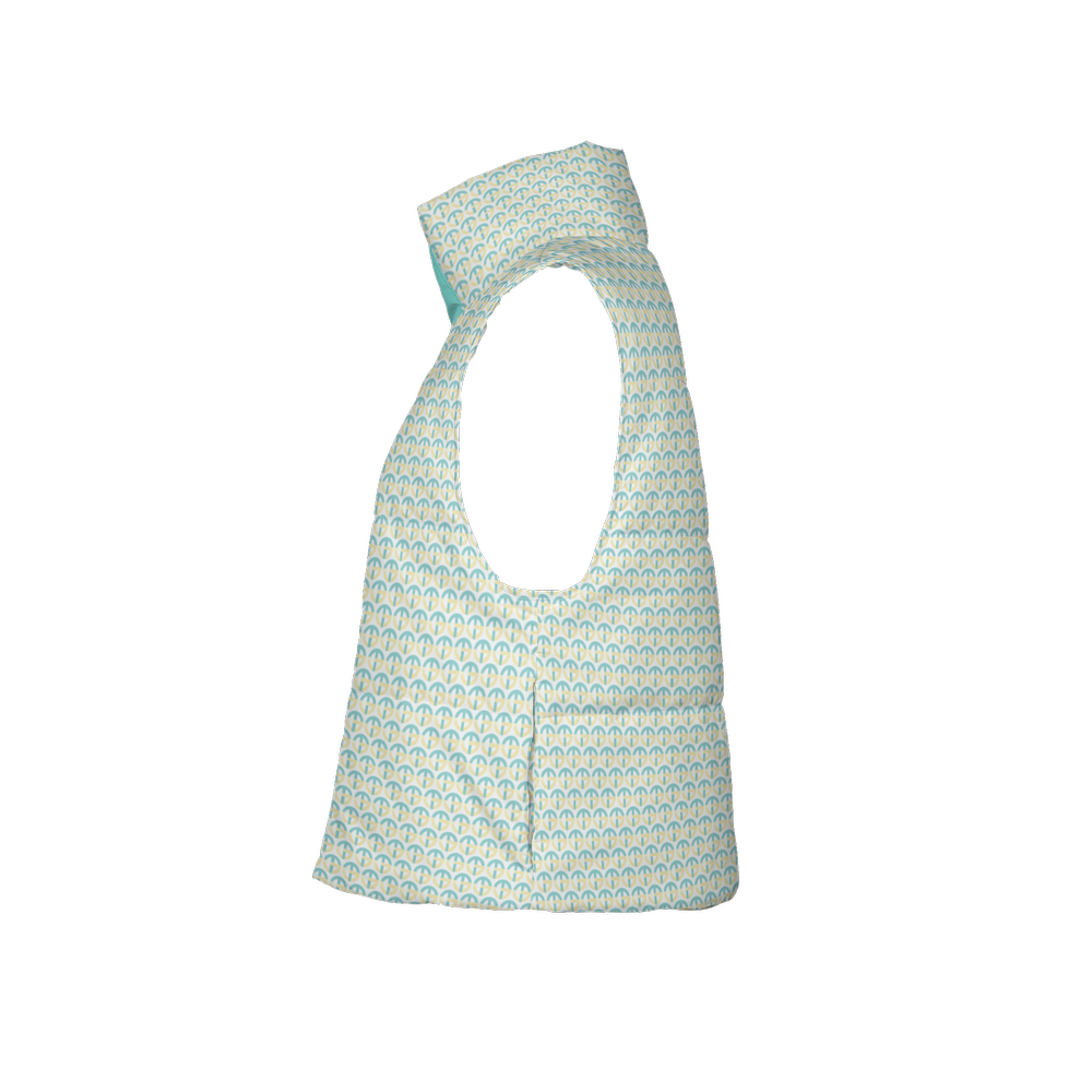TONY G Women's Puffer Vest, adorned with the TG Logo #3 Monogram Pattern
